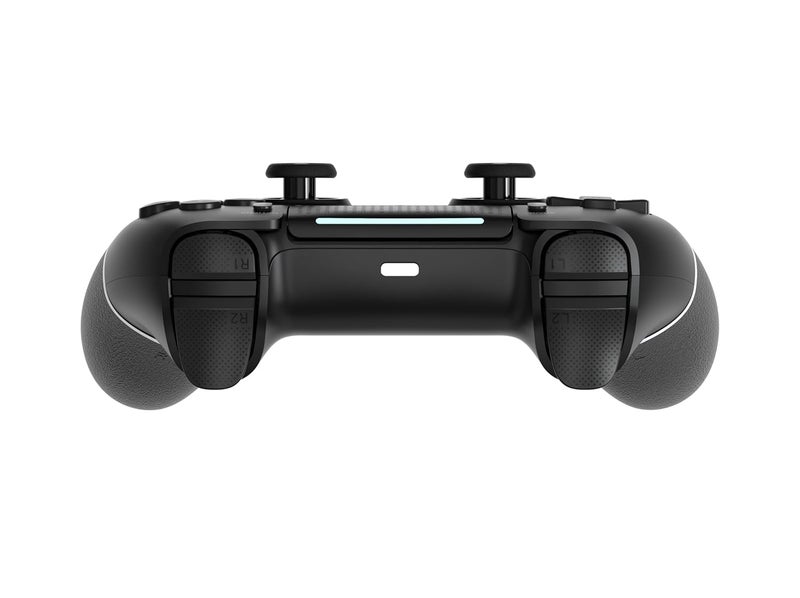 GAMFAMI Wireless Controller with Hall Joystick for PS4,Pro,Slim - Wireless Controller with Built-in Speakers/Precise Joysticks/Turbo/Advanced Buttons Programming, 1000mAh Rechargeable Battery (Black White) - Image 3